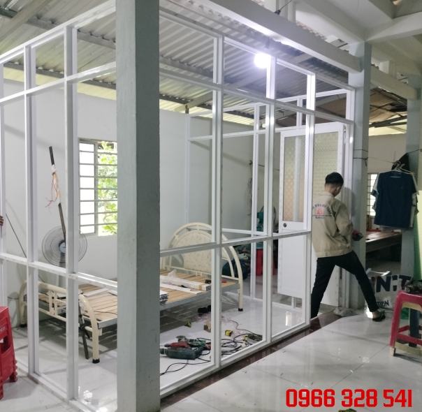 Vách nhôm kính giá rẻ Châu Thành 0966328541